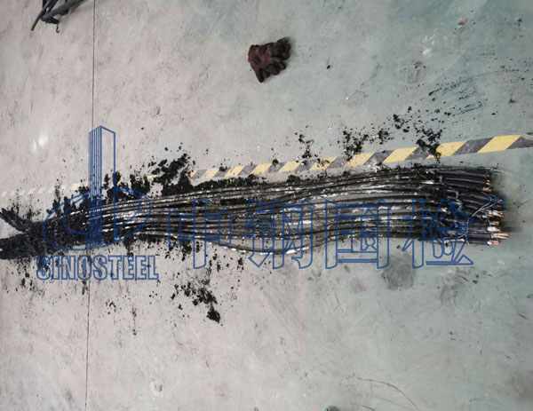 電線成束阻燃試驗后