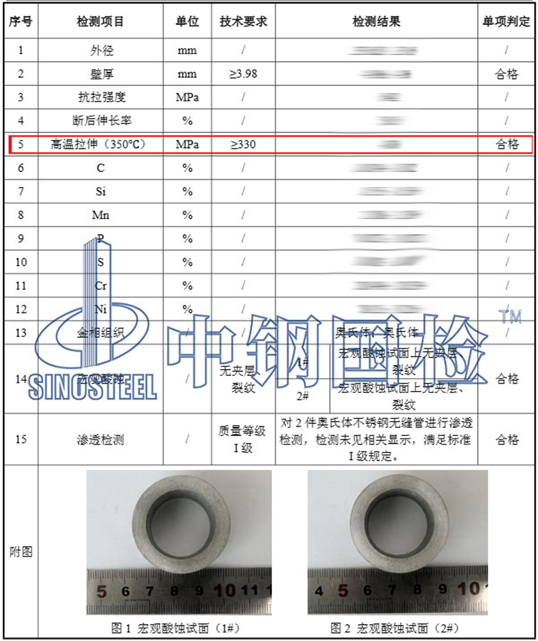 金屬高溫拉伸試驗結果