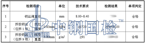 被動防護(hù)網(wǎng)檢測項目結(jié)果