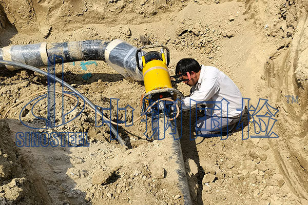 管道射線探傷檢測現場