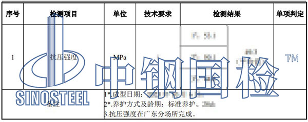 砼檢測項(xiàng)目結(jié)果