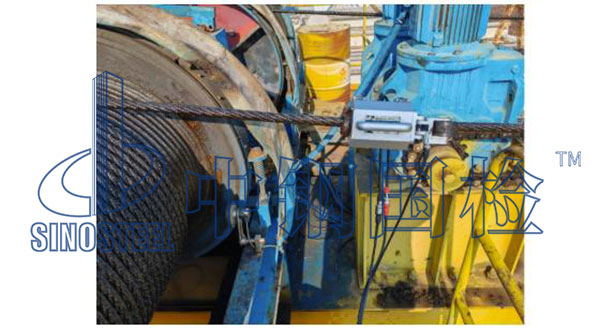 鋼絲繩無損檢測儀布置現場