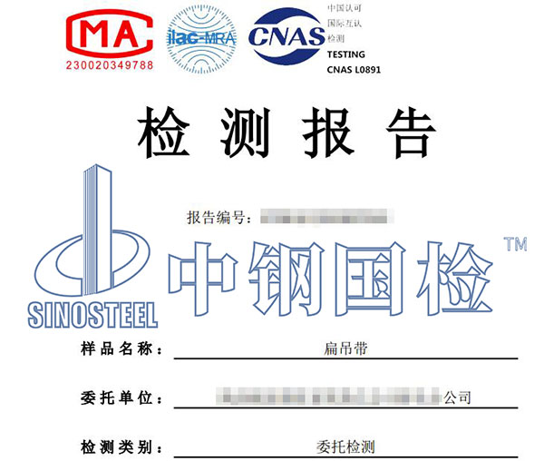 吊帶檢測(cè)報(bào)告